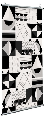 Houseart Μοντέρνα ασπρόμαυρα σχήματα, Γεωμετρικά, Διαχωριστικά Panel, 120 x 250 εκ.