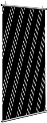 Άσπρες γραμμές, μαύρο φόντο, Γεωμετρικά, Διαχωριστικά Panel, 120 x 250 εκ.