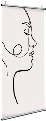 Περίγραμμα προφίλ κοπέλας, Line Art, Διαχωριστικά Panel, 120 x 250 εκ.