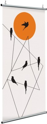 Χελιδόνια στο ηλιοβασίλεμα, Line Art, Διαχωριστικά Panel, 120 x 250 εκ.