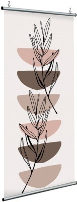 Παστέλ μισοφέγγαρα & φύλλο ελιάς, Line Art, Διαχωριστικά Panel, 120 x 250 εκ.