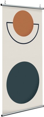 Houseart Orange & blue circle, Line Art, Διαχωριστικά Panel, 120 x 250 εκ.