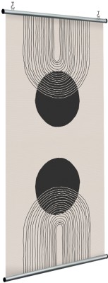 Houseart Double black circle, Line Art, Διαχωριστικά Panel, 120 x 250 εκ.