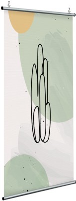 Plant in green & white, Line Art, Διαχωριστικά Panel, 120 x 250 εκ.