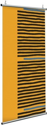 Γραμμές σε κίτρινο φόντο, Line Art, Διαχωριστικά Panel, 120 x 250 εκ.