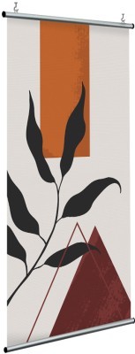 Γεωμετρικά σχήματα και φύλλο, Line Art, Διαχωριστικά Panel, 120 x 250 εκ.