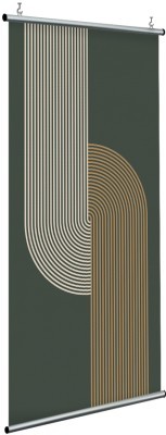 Beige & white lines in green, Line Art, Διαχωριστικά Panel, 120 x 250 εκ.