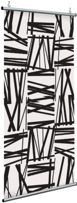 Μουτζούρα μαύρων γραμμών, Line Art, Διαχωριστικά Panel, 120 x 250 εκ.