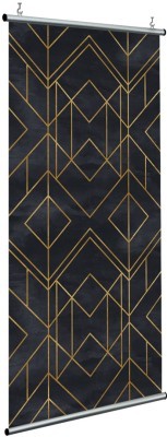 Χρυσοί ρόμβοι στο μαύρο, Line Art, Διαχωριστικά Panel, 120 x 250 εκ.