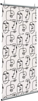 Μοτίβο με σχεδιαγράμματα προσώπων, Line Art, Διαχωριστικά Panel, 120 x 250 εκ.