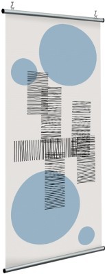 Formation with blue circles, Line Art, Διαχωριστικά Panel, 120 x 250 εκ.