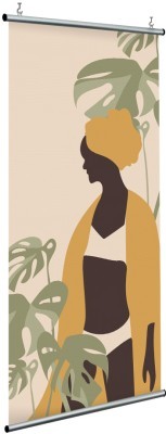 Αφρικανή γυναίκα με μαντήλι, Line Art, Διαχωριστικά Panel, 120 x 250 εκ.