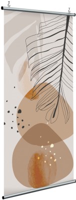 Houseart Light brown color and leaf, Line Art, Διαχωριστικά Panel, 120 x 250 εκ.