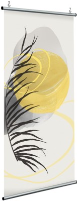 Yellow art and leaf, Line Art, Διαχωριστικά Panel, 120 x 250 εκ.