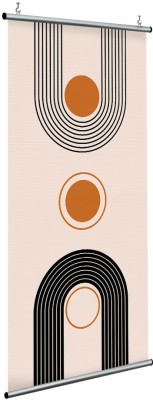 Γραμμές και πορτοκαλί κύκλοι, Line Art, Διαχωριστικά Panel, 120 x 250 εκ.