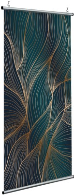 Houseart Green with gold lines, Line Art, Διαχωριστικά Panel, 120 x 250 εκ.