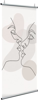 Ερωτευμένο ζευγάρι, Line Art, Διαχωριστικά Panel, 120 x 250 εκ.