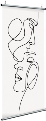Φιλί ζευγαριού, Line Art, Διαχωριστικά Panel, 120 x 250 εκ.