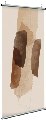 Καφέ πινελιές ζωγραφικής, Line Art, Διαχωριστικά Panel, 120 x 250 εκ.