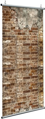 Παλιός τούβλινος τοίχος, Πέτρα - Ξύλο, Διαχωριστικά Panel, 120 x 250 εκ.