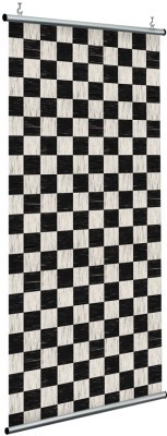 Ασπρόμαυρα πλακάκια, Πέτρα - Ξύλο, Διαχωριστικά Panel, 120 x 250 εκ.