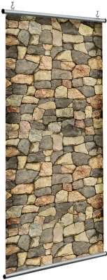 Πέτρινο μοτίβο, Πέτρα - Ξύλο, Διαχωριστικά Panel, 120 x 250 εκ.