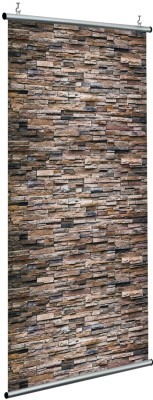 Houseart Καφέ πέτρινος τοίχος, Πέτρα - Ξύλο, Διαχωριστικά Panel, 120 x 250 εκ.