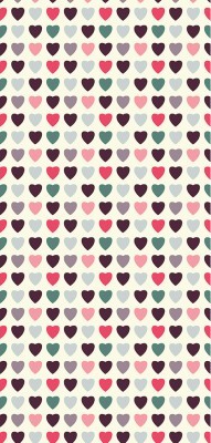 Houseart Έγχρωμες καρδιές, Ριγέ, Διαχωριστικά Panel, 120 x 250 εκ.