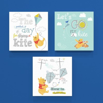Houseart Flying a kite, Winnie the Pooh!, Παιδικά, Mini Set καμβάς, 25 x 25 εκ.