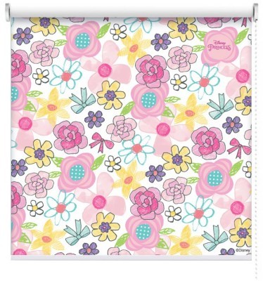 Ροζ μοτίβο με λουλούδια, Πριγκίπισσες!, Παιδικά, Ρολοκουρτίνες, 100 x 100 εκ.