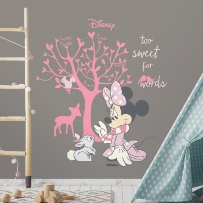 Houseart Minnie Mouse με ροζ φόρεμα, Παιδικά, Αυτοκόλλητα τοίχου, 45 x 51 εκ.