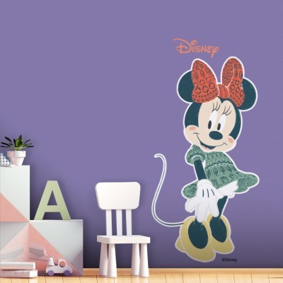 Houseart Minnie Mouse με χαριτωμένο φορεμάτακι, Παιδικά, Αυτοκόλλητα τοίχου, 35 x 72 εκ.