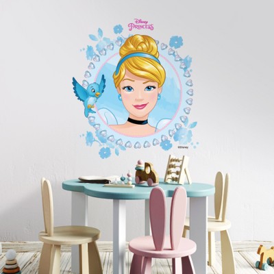 Cinderella, Princess, Παιδικά, Αυτοκόλλητα τοίχου, 50 x 54 εκ.