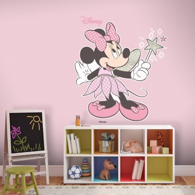 Houseart Minnie Mouse is a fairy, Παιδικά, Αυτοκόλλητα τοίχου, 46 x 53 εκ.