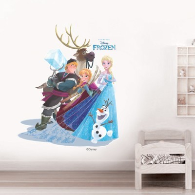 Anna, Elsa, Kristoff, Sven, Olaf, Παιδικά, Αυτοκόλλητα τοίχου, 40 x 47 εκ.