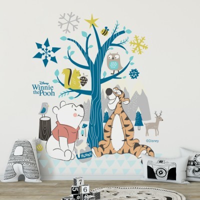 Ο Winnie the Pooh και η τίγρης κάτω από το δένδρο!, Παιδικά, Αυτοκόλλητα τοίχου, 113 x 141 εκ.