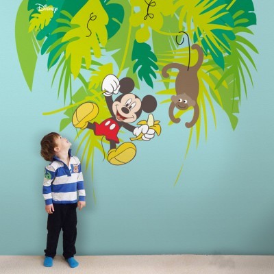 Ο Μίκυ και η μαϊμού!, Παιδικά, Ταπετσαρίες Τοίχου, 100 x 100 εκ.