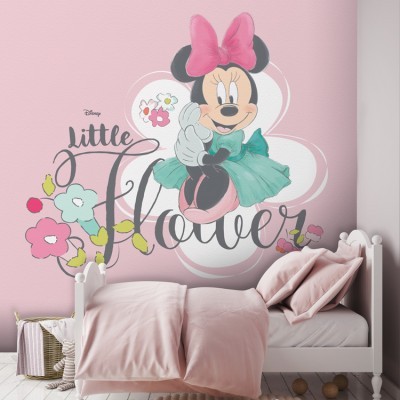 Little Minnie Flowers, Minnie Mouse!, Παιδικά, Ταπετσαρίες Τοίχου, 100 x 100 εκ.