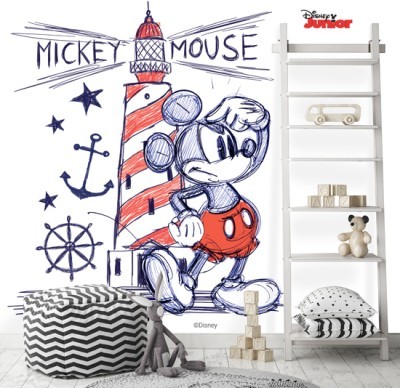 Ο Mickey Mouse δίπλα στον φάρο! Disney Ταπετσαρίες Τοίχου 100 x 100 cm (22079)