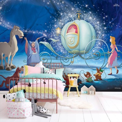 Η μαγική στιγμή της Σταχτοπούτας, Princess, Παιδικά, Ταπετσαρίες Τοίχου, 100 x 100 εκ.