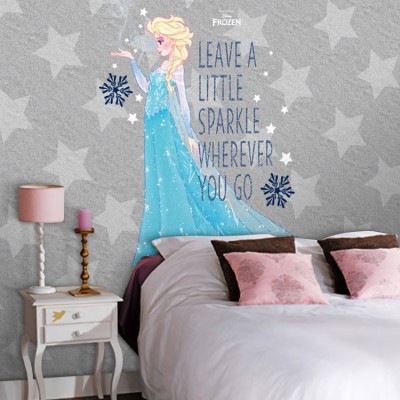 Leave a little sparkle wherever you go, Frozen Disney Ταπετσαρίες Τοίχου 100 x 100 cm (23847)