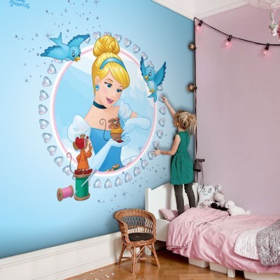 Houseart Princess Cinderella!, Παιδικά, Ταπετσαρίες Τοίχου, 100 x 100 εκ.