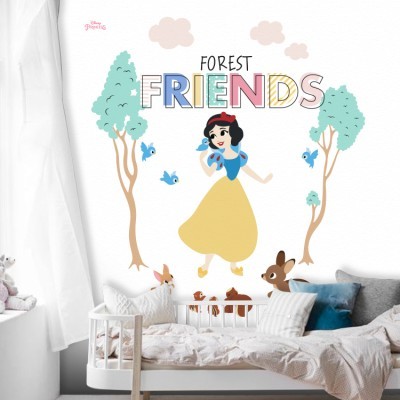 Φίλοι του δάσους, Χιονάτη!, Παιδικά, Ταπετσαρίες Τοίχου, 100 x 100 εκ.