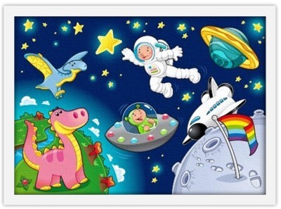 Διάστημα Παιδικά Πίνακες σε καμβά 42 x 60 cm (11364)