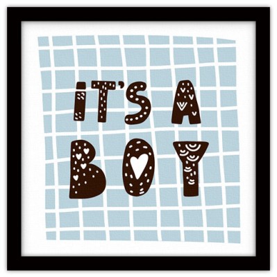 Its a boy!, Παιδικά, Πίνακες σε καμβά, 40 x 40 εκ.