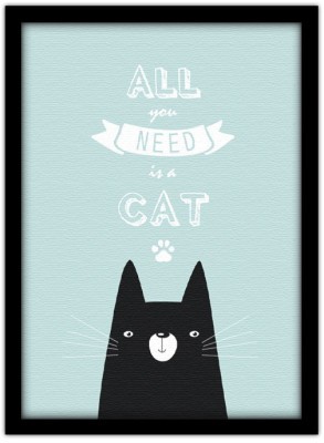 All you need is a cat, Παιδικά, Πίνακες σε καμβά, 15 x 20 εκ.