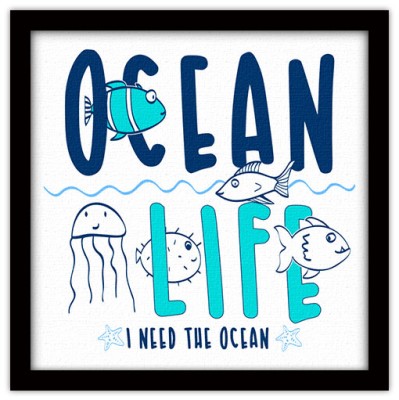 Η ζωή στον ωκεανό Παιδικά Πίνακες σε καμβά 50 x 50 cm (35893)