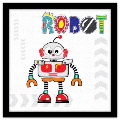 Ρομπότ Παιδικά Πίνακες σε καμβά 50 x 50 cm (35898)