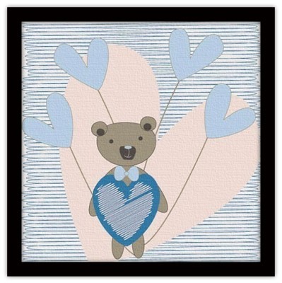 Αρκουδάκι με καρδιές Παιδικά Πίνακες σε καμβά 50 x 50 cm (14845)