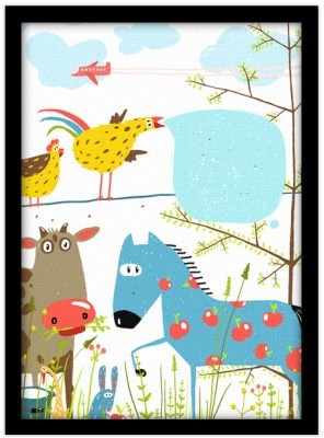 Ζώα της φάρμας, Παιδικά, Πίνακες σε καμβά, 15 x 20 εκ.